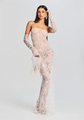 Ruby Embellished Lace Dress