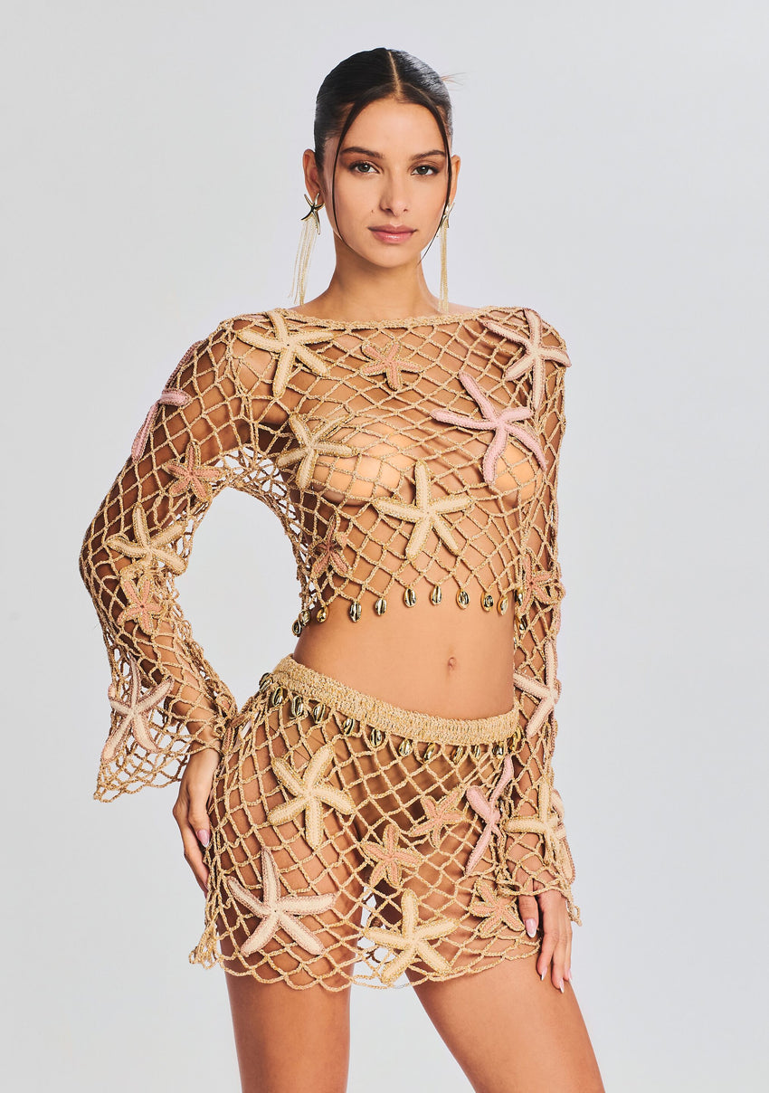 Pasha Open Crochet Top