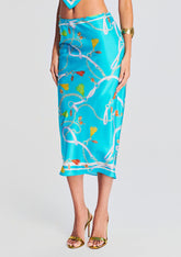 Penina Silk Midi Skirt