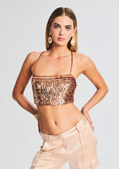 Ryn Feather Sequin Top