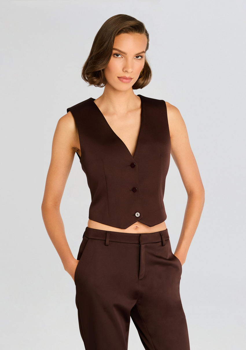 Edwina Heavy Satin Vest