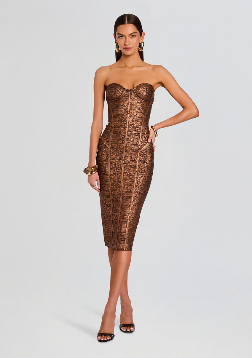 Charlize Coated Knit Dress