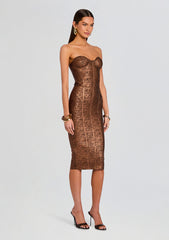 Charlize Coated Knit Dress