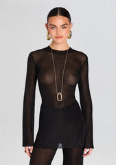 Ines Metallic Knit Top
