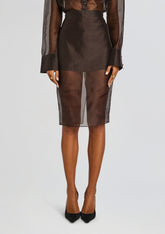 Elda Silk Midi Skirt