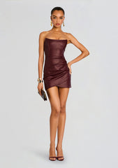 James Coated Denim Mini Dress