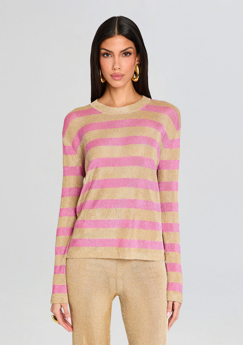 Hana Metallic Knit Top